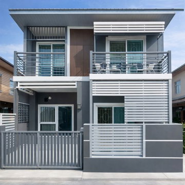 260906sriedes ให้เช่า บ้าน กรุงเทพกรีฑา7  รถไฟฟ้าสายสีเหลือง ศรีกรีฑา 2.1กม. บ้านเดี่ยวหลังมุม 4 นอน ชั้นที่ 1 ใกล้กับ เดอะพาร์ค