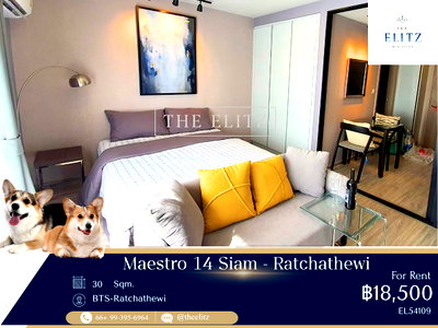 Condos for rent : ✨  Pet-friendly sanctuary near BTS | Modern classic lifestyle in Siam-Ratchathewi | Perfect home for you and your beloved pets ✨