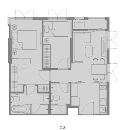 รูป (FY171) ให้เช่า Chapter Thonglor 25 ชั้น 4 2 ห้องนอน ใกล้ BTS ทองหล่อ - รูปที่ 7/8