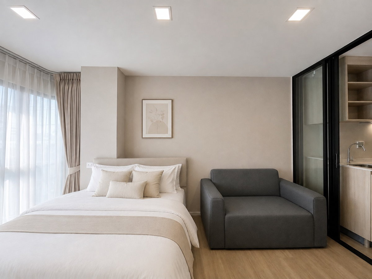 รูป Atmoz Flow Minburi ห้องสวย ราคาดี สอบถามเพิ่มเติมได้ที่ Line @condorental - รูปที่ 1/6