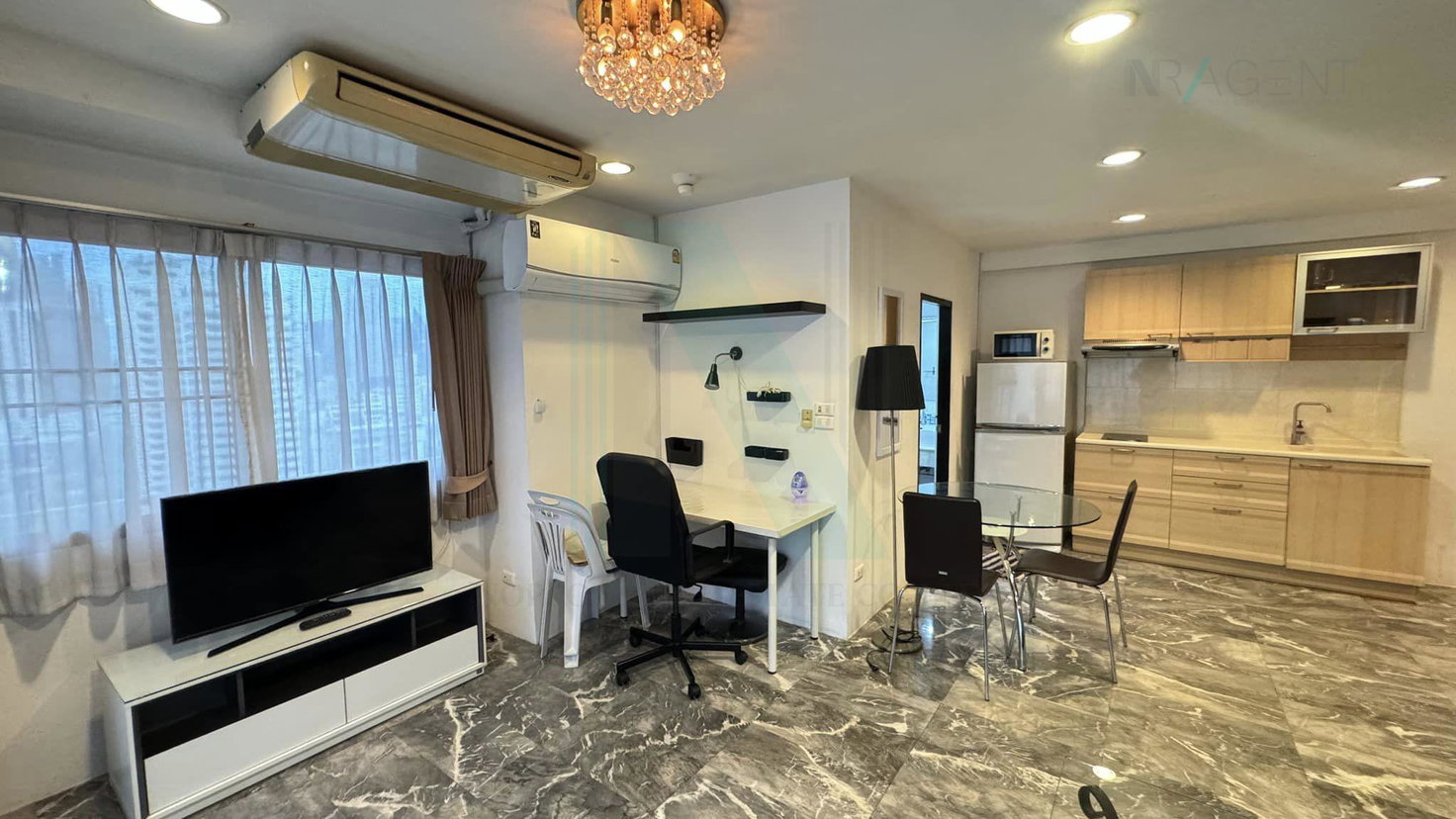 รูป ให้เช่าคอนโด สราญใจ แมนชั่น อาคาร 1 ชั้น 19 1 ห้องนอน ขนาด 62.00 ตรม ใกล้ โรงเรียนนานาชาติท๊อฟซี่เทอร์วี่ - รูปที่ 2/8