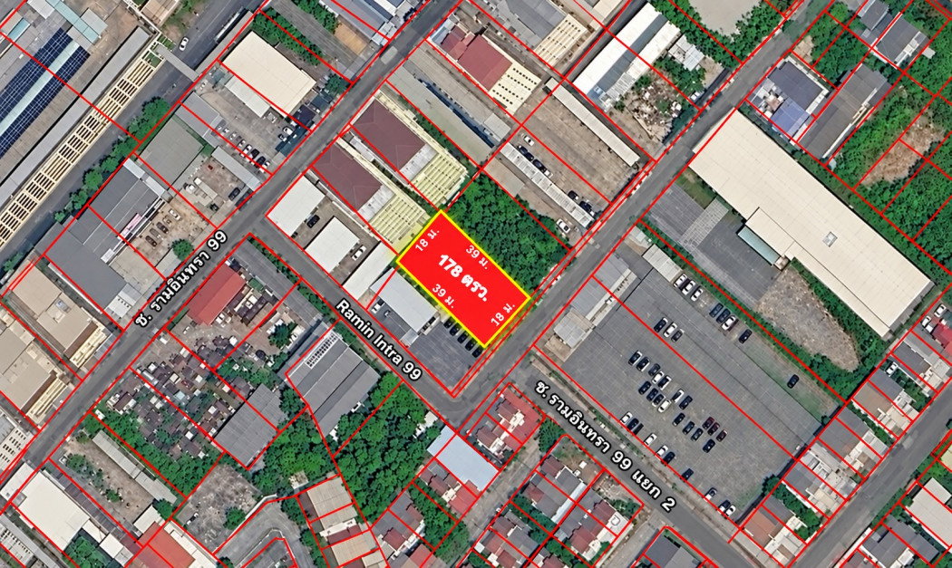 รูป ขายที่ดินแปลงสวย 178 ตร.ว. ผังแดง พ.2-1 ซอยรามอินทรา 99 แยก 2 | ห่างรถไฟฟ้าสายสีชมพู สถานีวงแหวนรามอินทรา เพียง 500 ม. - รูปที่ 5/6