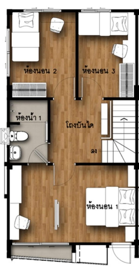 รูป 🏡ทาวน์โฮม 2 ชั้นให้เช่า Novo Ville พหลโยธิน-ลำลูกกา คลอง 2 3 ห้องนอน 2 ห้องน้ำ เชื่อมต่อถนนลำลูกกาและพหลโยธินได้ง่าย - รูปที่ 6/7