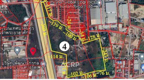 ขายที่ดินติดถนนเลียบมอเตอร์เวย์ ใกล้นิคมแหลมฉบัง ผังสีส้ม ทำเลศักยภาพสูง ราคาพิเศษ (00157078)