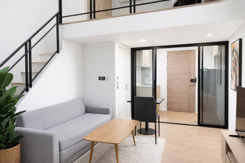 ให้เช่าคอนโด Modiz Sukhumvit 50 (42 ตร.ม.) Duplex 1นอน วิวสูง พร้อมอยู่ 