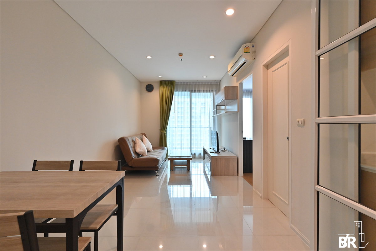 รูป 💖💖 เช่าคอนโด Villa Asoke 1นอน 52ตร.ม. 23k 💎 ห้องสวย ชั้นสูง วิวดี ใกล้ MRT เพชรบุรี  - รูปที่ 2/8