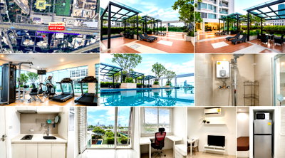 Condos for rent : 1Bed | 1Bath | MRT Phra Ram 9 | 31sqm | THB 12,000/mo | Fl.6 — TC Green Rama 9