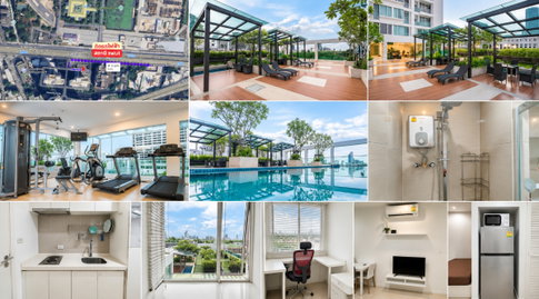 1Bed | 1Bath | MRT Phra Ram 9 | 31sqm | THB 12,000/mo | Fl.6 — TC Green Rama 9