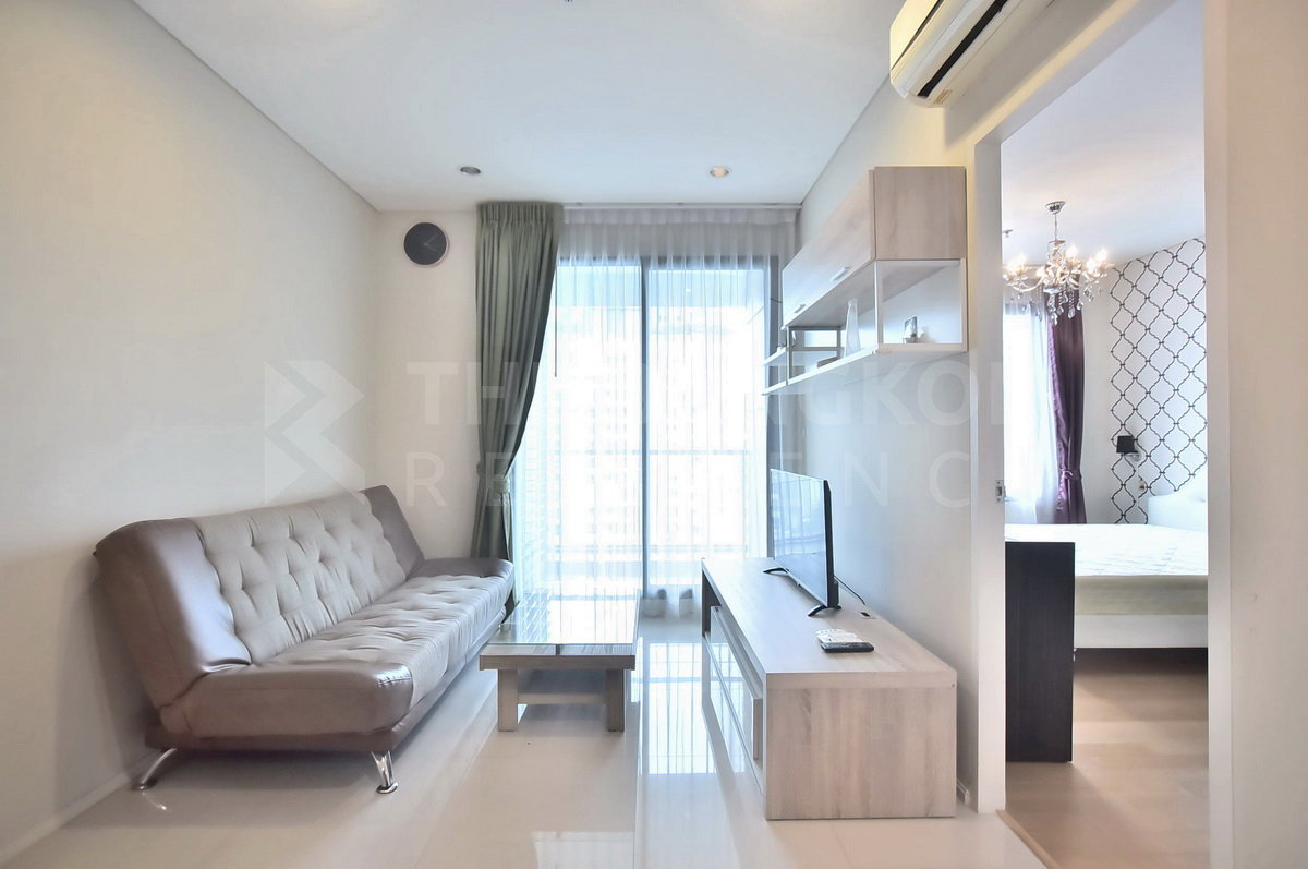 รูป 💖💖 เช่าคอนโด Villa Asoke 1นอน 52ตร.ม. 23k 💎 ห้องสวย ชั้นสูง วิวดี ใกล้ MRT เพชรบุรี  - รูปที่ 6/8