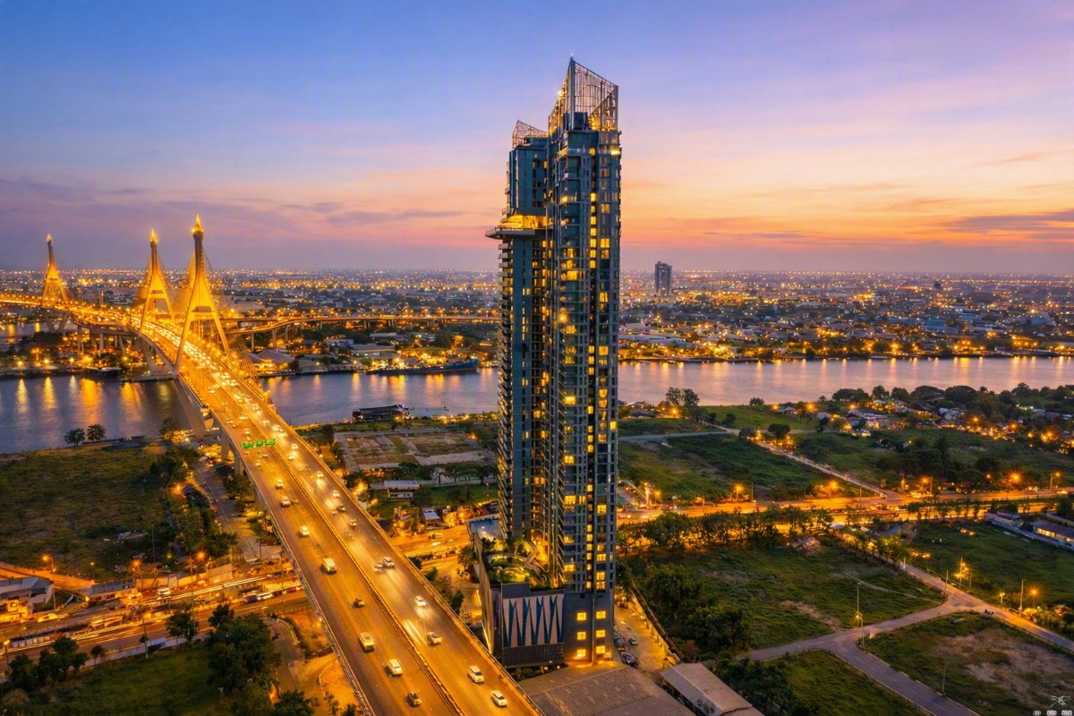 รูป ให้เช่า Sapphire Luxurious Condo Rama3  (45 ตร.ม.) 1นอน 1น้ำ วิวแม่น้ำเจ้าพระยา - รูปที่ 4/15