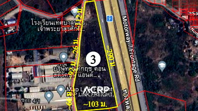 Land for sale Asian University : Land for Sale on Motorway Frontage Road, Near Laem Chabang Industrial Estate, Orange Zone (00157077)