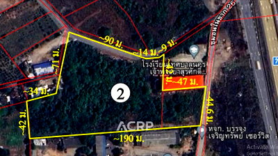Land for sale Si Racha Chonburi : Land for Sale on Motorway Frontage Road, Near Laem Chabang Industrial Estate, Orange Zone (00157074)