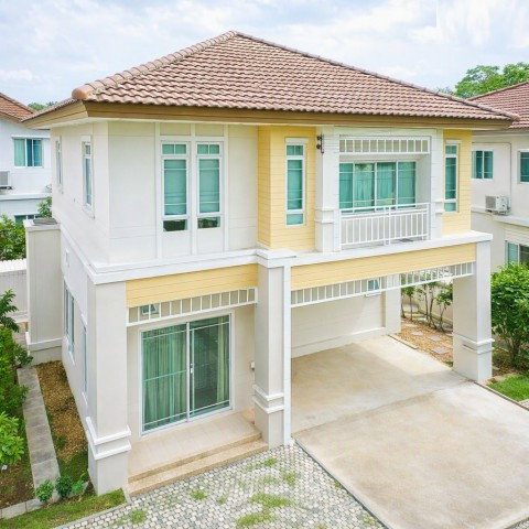 รูป รร.สาธิตพัฒนา บ้านเดี่ยว 2 ชั้น 3นอน 3น้ำ ตลาดหทัยมิตร 1 กม. ใกล้แมกซ์แวลู ปัญญาอินทรา 2กม.ซาฟารีเวิลด์ 1กม. 70ตร.ว. 280ตร.ม. - รูปที่ 1/7