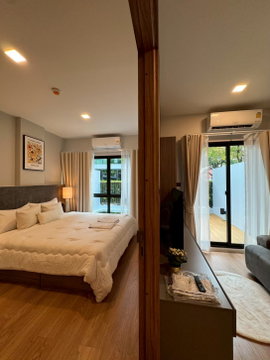 1 bedroom condo with private garden for rent near Central Festival Chiangmai