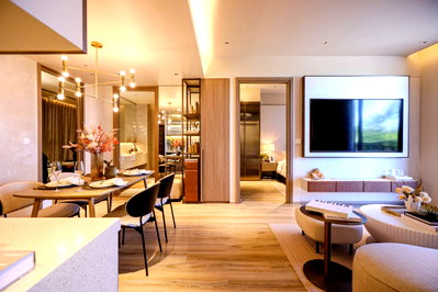 ขายคอนโด : ขายคอนโดใหม่ Arom Jomtien พัทยา 1 ห้องนอน ชั้นสูง วิวทะเล ชื่อต่างชาติ