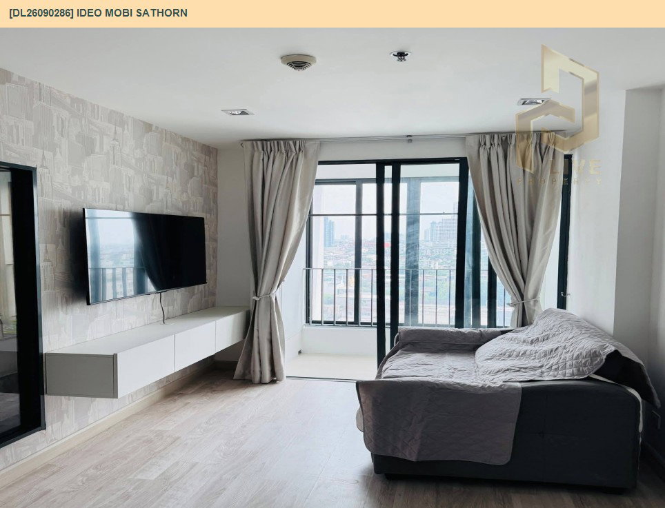 รูป DL26090286 ให้เช่าคอนโด ไอดีโอ โมบิ สาทร (IDEO Mobi Sathorn) ใกล้ BTS กรุงธนบุรี พร้อมเข้าอยู่ โทรด่วน 0653619502 LineID @952jdxxk - รูปที่ 3/8