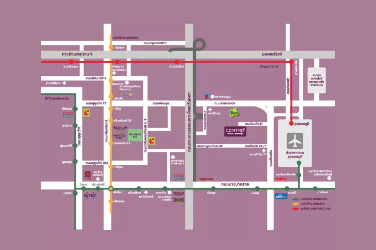 รูป บ้านเดี่ยว เซนโทร อ่อนนุช–สุวรรณภูมิ  บ้านหลังรองมุม  รุ่นใหญ่ พร้อมอยู่ 57 ตรว. 8.2 ล้าน - รูปที่ 24/24
