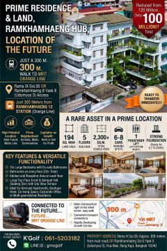 🏙️ House and land for sale Heart of Ramkhamhaeng Location of the future Soi Rama 9 35 or enter via Ramkhamhaeng 8, Intersection 8 (Udomyot 3)