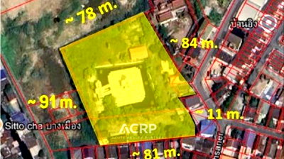 Land for sale Bang Pu Industrial Estate : Land for Sale – Prime Location on Thepharak Road, Soi Mor Sanoe, only 300 meters from the main road (00160776)