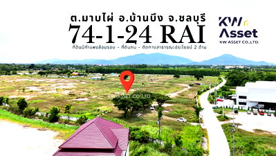 ที่ดิน ที่ว่าการอำเภอบ้านบึง : ขายที่ดิน 74-1-24 ไร่ ที่ตั้ง ต.มาบไผ่ อ.บ้านบึง จ.ชลบุรี ผังสีเหลือง