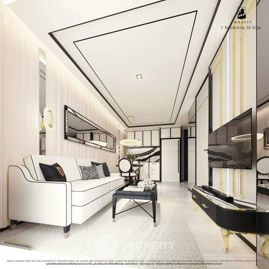 รูป คอนโด 1-ห้องนอน ที่ เอ็มบาสซี่ พัทยา ใกล้ เมืองพัทยา (ID 3281044) - รูปที่ 5/10