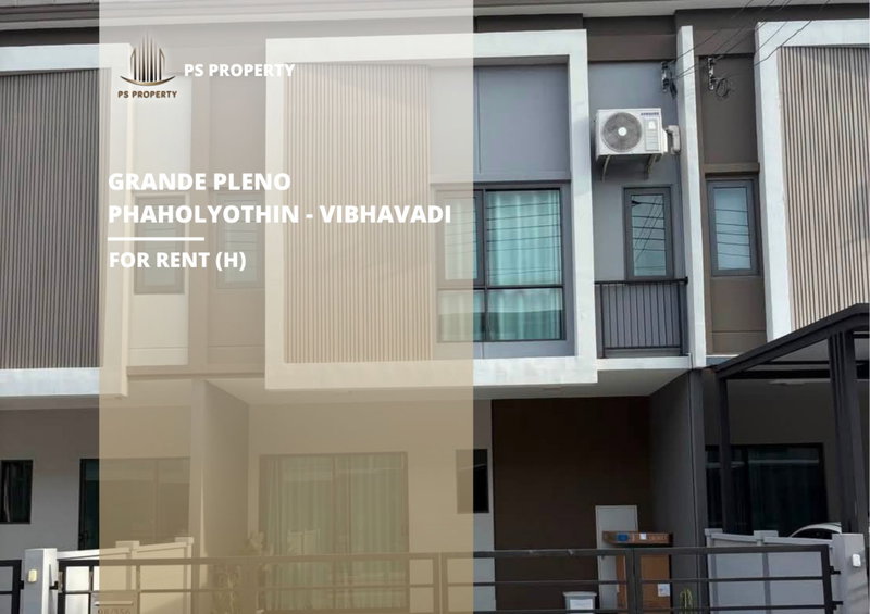 Townhouses for rent : Townhouse for rent 📍 Grande Pleno Phaholyothin - Vibhavadi 📍 3 bedrooms, 2 bathrooms; fully furnished and equipped with appliances.