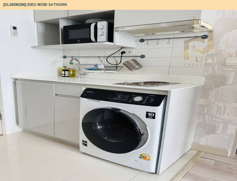 รูป DL26090286 ให้เช่าคอนโด ไอดีโอ โมบิ สาทร (IDEO Mobi Sathorn) ใกล้ BTS กรุงธนบุรี พร้อมเข้าอยู่ โทรด่วน 0653619502 LineID @952jdxxk - รูปที่ 6/8