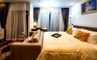 Condos for rent Big C Extra Rama 4 : 🚩 For Rent Condo LIFE ASOKE - RAMA 9 Building A, Floor 10,Studio, Room size 27.00 sqm