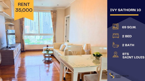 ✨ แรร์ไอเทมมี 1เดียว! | Ivy Sathorn 2นอน2น้ำ 69ตร.ม. ชั้นสูง วิวมหานคร แต่งหรู | เช่า 35K (ต่อรองได้) • นัดชมฟรี ทักด่วน! ⚡