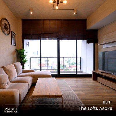Condos for rent : 💖💖 Rental Condo ✨ The Lofts Asoke, 2BR 86 sq.m. 75K 💖 Beautiful Fully Furnished Unit, Near BTS Asok 