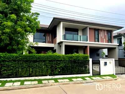 เช่าบ้านเดี่ยว นิคมอัญธานี (เจมโมโปลิส) : ให้เช่า บ้านเดี่ยว 4 ห้องนอน Burasiri Wongwaen-Onnut ราชาเทวะ บางพลี สมุทรปราการ