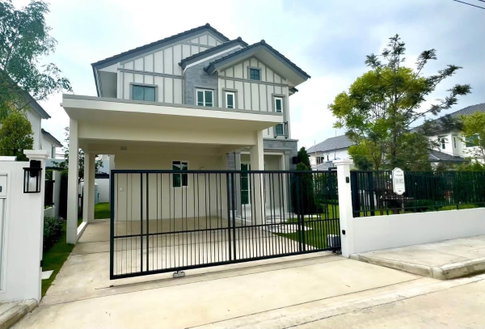 #HHR152 ให้เช่า บ้านเดี่ยวหลังมุม วิวทะเลสาบ 4 ห้องนอน📍ใกล้เมกะบางนา