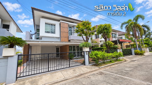 ขายบ้านเดี่ยว 2 ชั้น รสิกา วิลล่า การ์เด้น 2 รัตนาธิเบศร์ 50 ตร.ว. ไม่มีบ้านตรงข้าม พร้อมต้นไม้รอบบ้าน