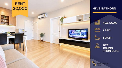🏙️ High floor & fully furnished modern 1-Bed | 49.5 sqm at BTS Krung Thon Buri • Ready to move in! Book your free viewing now! ⚡