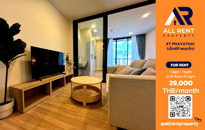 Condos for rent : 🔥 For Rent: XT PHAYATHAI | Phaya Thai Area | 1 Bed 42 sqm | 12A Floor | 29,000 THB/month