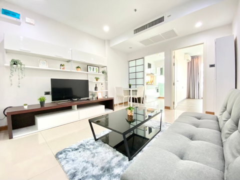 Condo for rent, Supalai Wellington 2, size 43 sq m., pool view, beautiful room, area size: 45 sq m, building 7, 4th floor, north side, pool view