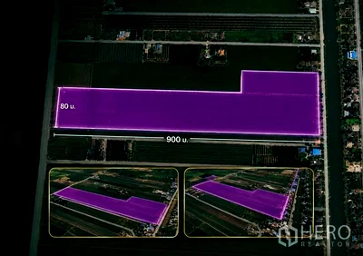 Land for sale Sai Noi Nonthaburi : For Sale Purple-Zoned Industrial Land 62-3-0 Rai in Sai Yai, Sai Noi, Nonthaburi