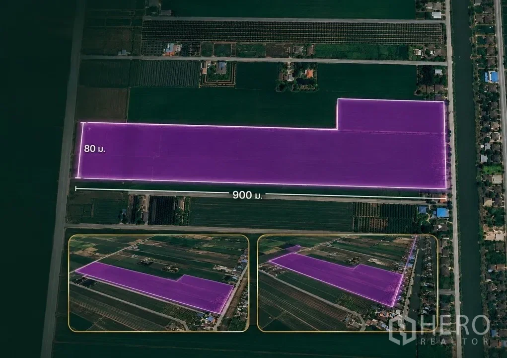 รูป ขายที่ดินผังสีม่วง ขนาด 62 ไร่ 3 งาน ไทรใหญ่ ไทรน้อย นนทบุรี - รูปที่ 1/1