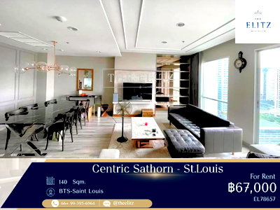 เช่าคอนโด BTS เซนต์หลุยส์ : ✨ Penthouse-Like luxury & Spacious Ambiance - Exclusive Residence in Prime Sathorn ✨