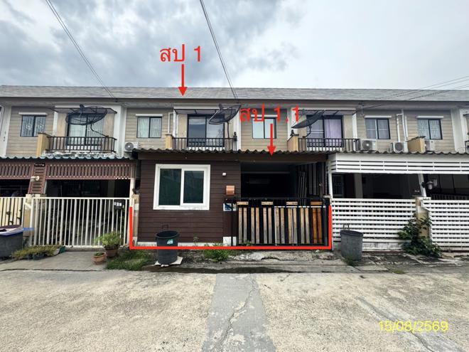 รูป ทาวน์เฮ้าส์ 17.4 ตร.วา บ้านพฤกษา 58/1 ลาดกระบัง-สุวรรณภูมิ บางเสาธง สมุทรปราการ 1.8M - รูปที่ 1/21