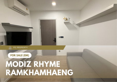 Urgent Sale 📍 Modiz Rhyme Ramkhamhaeng 📍 Fully furnished and equipped with appliances; near MRT Ramkhamhaeng.