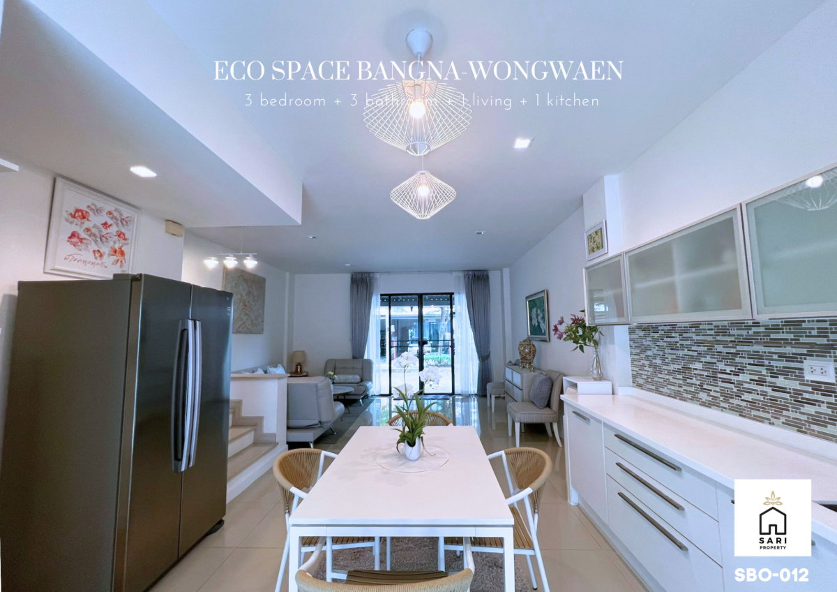 รูป ให้เช่าทาวน์โฮม 🔥 Eco Space บางนา-วงแหวน 🔥 3 ห้องนอน 3 ห้องน้ำ 🔥 ใกล้ Mega Bangna & IKEA| แต่งสวย เฟอร์ครบพร้อมอยู่ | หลังริมติดสวน - รูปที่ 24/35