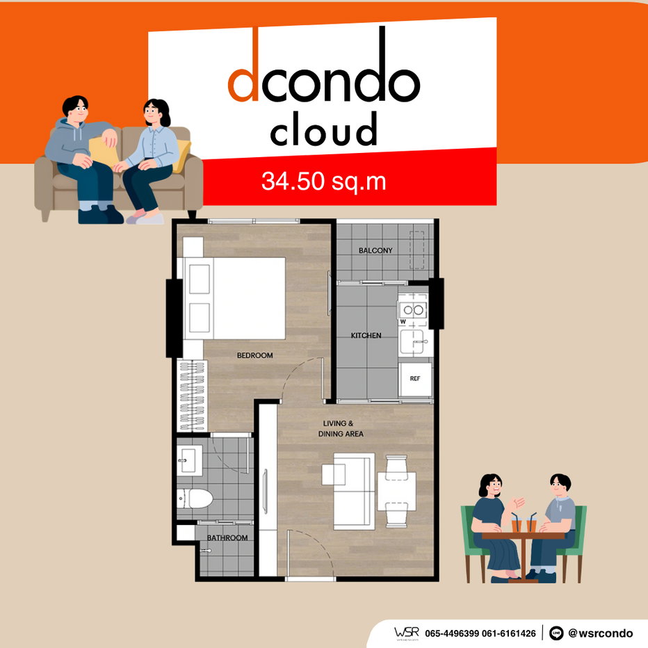 รูป ​dcondo cloud Don Mueang คอนโดแสนสิริ VVIP 7-8 พ.ย.69 ใกล้สนามบินดอนเมือง 600 ม. Yield สูง 7%* เริ่ม 1.39 ลบ. โทร 061-6161426 Line: @wsrcondo  - รูปที่ 3/6