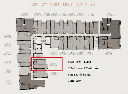 " 𝐑𝐡𝐲𝐭𝐡𝐦 𝐂𝐡𝐚𝐫𝐨𝐞𝐧𝐧𝐚𝐤𝐡𝐨𝐧 𝐈𝐜𝐨𝐧𝐢𝐜 " 2 Bed 2 Bath Vertiplex 43.5 (+ 16) Sq.m. Price 14.5 MB.