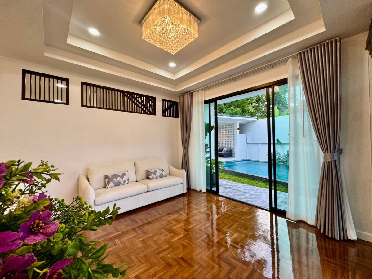 รูป ขายบ้าน พูลวิลล่า Modern styleใกล้เมือง เชียงใหม่ ใกล้สี่แยกราชพฤกษ์เชียงใหม่ - รูปที่ 12/21