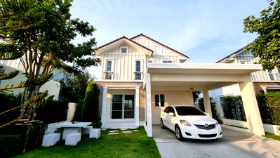 Houses for rent Muang Samut Prakarn Samut Prakarn : 🏡#MT2609_093🏡 💥Urgent!💥 Definitely available—click fast before it's gone! ‼️ For Rent 4️⃣5️⃣k 🔥 Villaggio Srinakarin Project