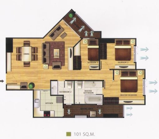 รูป เบล แกรนด์ พระราม 9 (เบล อเวนิว) 3 bedrooms, for sale - รูปที่ 10/10