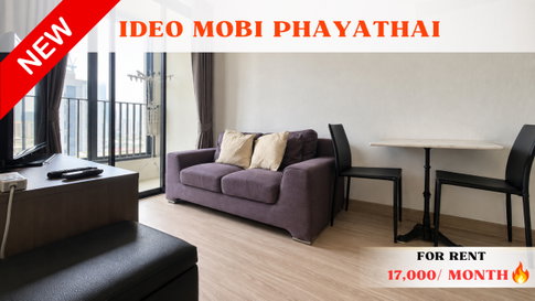 🍀🍀 Hot Deal🔥 For Rent📌 IDEO Mobi Phayathai (Line:@rent2022) BTS Phaya Thai✨Ready to move in 🔖 A00758