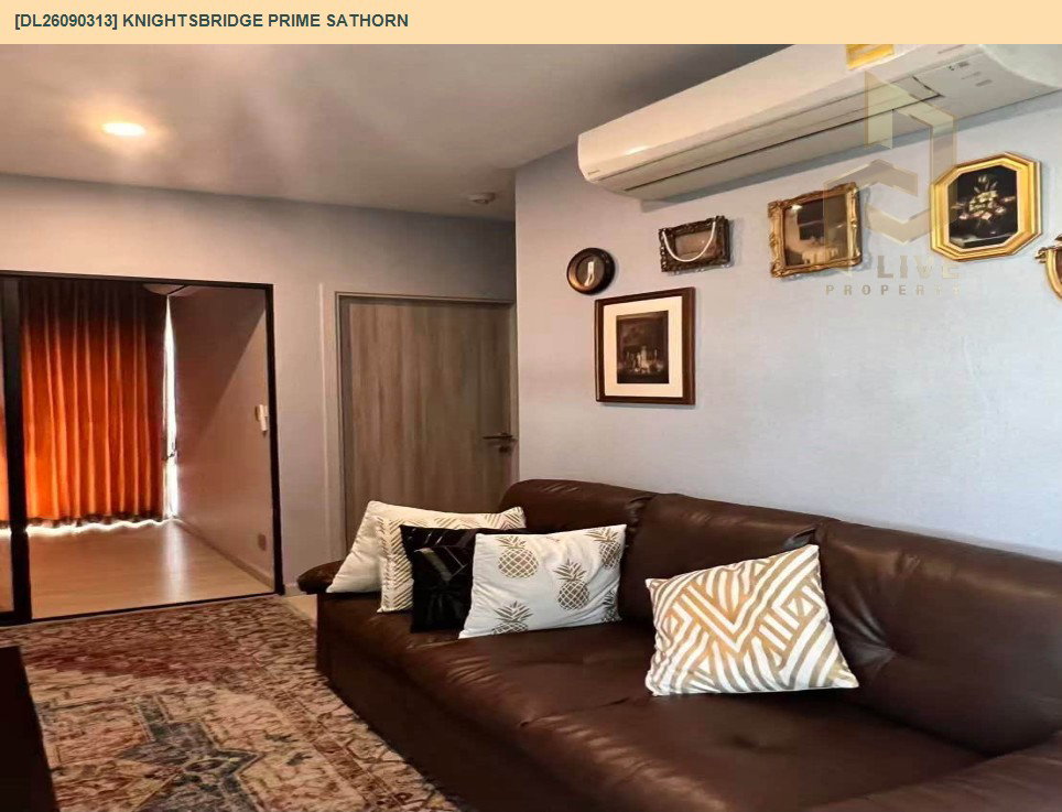 รูป DL26090313 ให้เช่าคอนโด ไนท์บริดจ์ ไพร์ม สาทร (Knightsbridge Prime Sathorn) ใกล้ BTS ช่องนนทรี พร้อมเข้าอยู่ โทรด่วน 0653619502 LineID @952jdxxk - รูปที่ 6/8