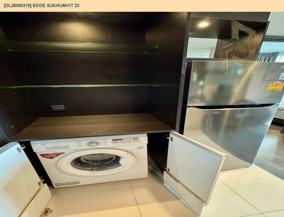 รูป DL26090319 ให้เช่าคอนโด เอดจ์ สุขุมวิท 23 (Edge Sukhumvit 23) ใกล้ BTS อโศก พร้อมเข้าอยู่ โทรด่วน 0614453194 LineID @952jdxxk - รูปที่ 6/8